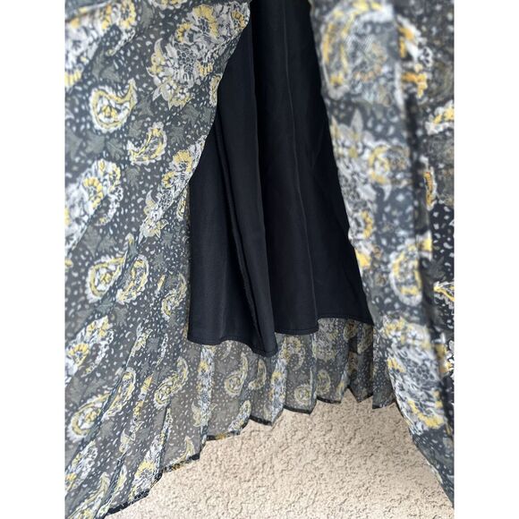 Altuzarra High Low Paisley Print Pleated Skirt - Size 40/US 8 Multicolor - Picture 6 of 11